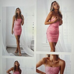 Hello Molly Pink Floral Mini Dress Size: US 4